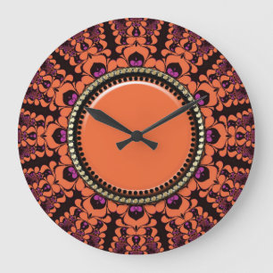 Grande Horloge Ronde Solar Batik Energy Wall Clock