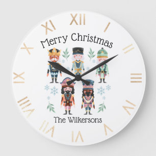 Grande Horloge Ronde Soldats du Jouet de Noël