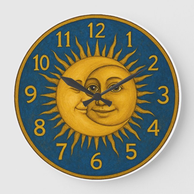 Grande Horloge Ronde Soleil et Lune (Recto)