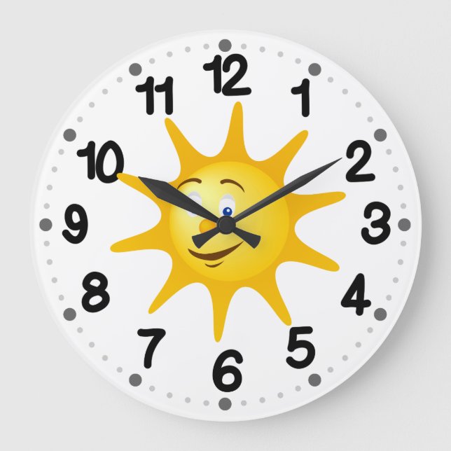 Grande Horloge Ronde Soleil souriant (Recto)