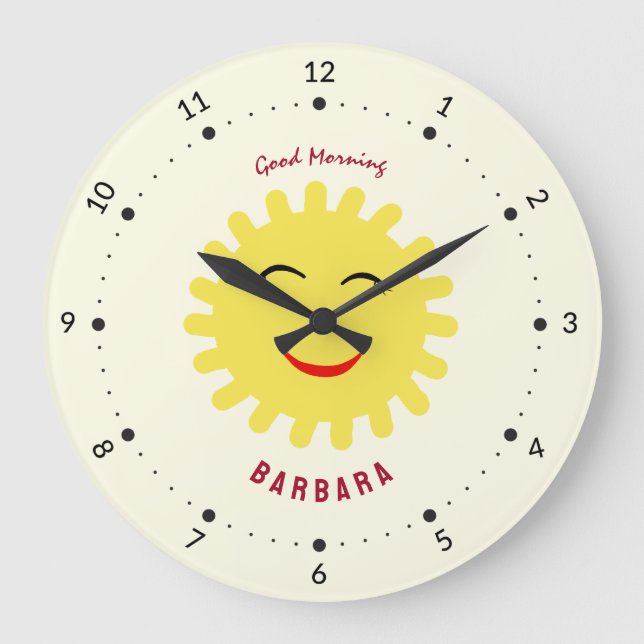 Grande Horloge Ronde Soleil souriant (Recto)