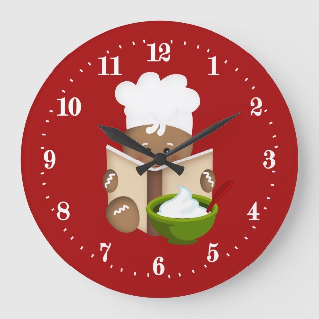 Grande Horloge Ronde "Solive Christmas baking" (Recto)