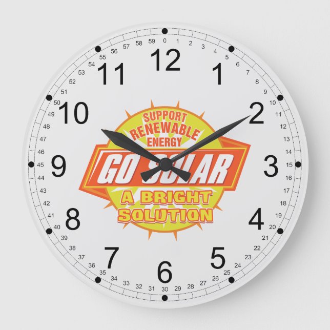 Grande Horloge Ronde Solution énergétique solaire (Recto)