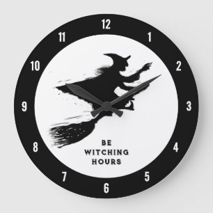Grande Horloge Ronde Sorcière volante