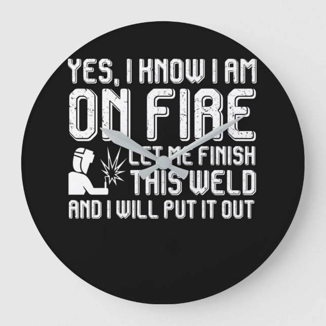 Grande Horloge Ronde Souder Sur Finition Feu Je L'Ai Sorti (Recto)