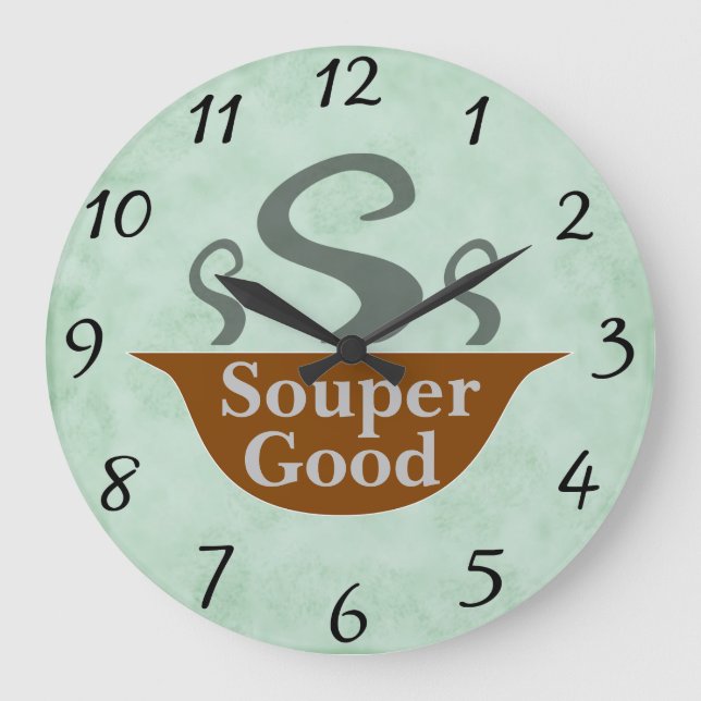 Grande Horloge Ronde Souper Good Wall Clock (Recto)