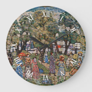 Grande Horloge Ronde Sous les arbres par Maurice Prendergast, Beaux-art