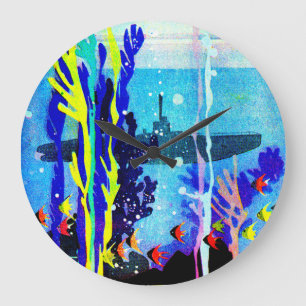 Grande Horloge Ronde sous-marin fantôme dans les eaux tropicales