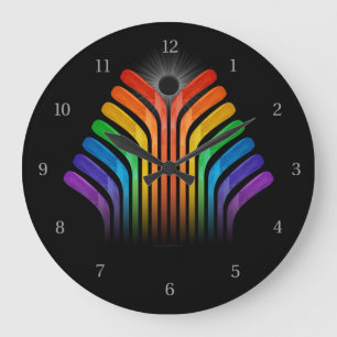 Grande Horloge Ronde Spectre de bâton de hockey