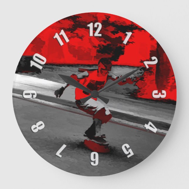 Grande Horloge Ronde Speed Skater - Skate (Recto)