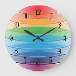 Grande Horloge Ronde sphère de couleur