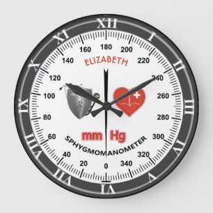 Grande Horloge Ronde Sphygmomanomètre De Surveillance De La Pression Sa