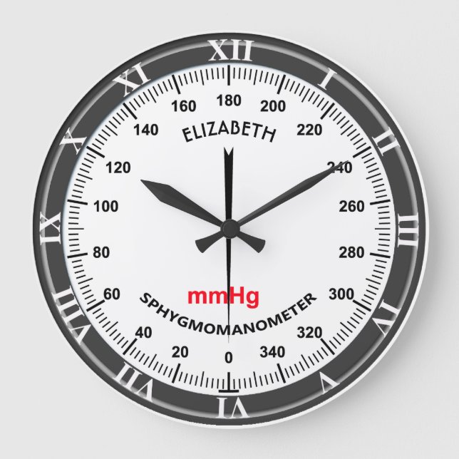 Grande Horloge Ronde Sphygmomanomètre Surveillance De La Pression Sangu (Recto)