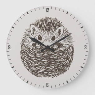 Grande Horloge Ronde Spikey Ball of Love - Sweet Hokey Pokey Hedgehog