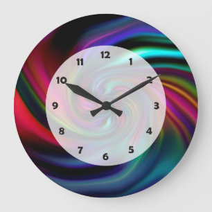 Grande Horloge Ronde Spirales Arrière - plans Abstraites douces I