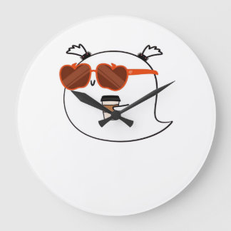 Grande Horloge Ronde Spooky Season Cute Ghost Classic T-Shirt