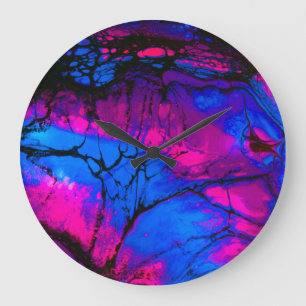 Grande Horloge Ronde Spooky Trees à Evening Acrylic