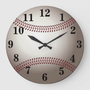 Grande Horloge Ronde Sport De Baseball