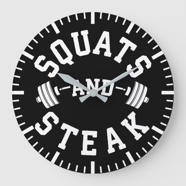 Grande Horloge Ronde Squats et Steak, Jour de la Jambe - Entraînement a (Recto)