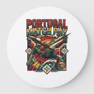 Grande Horloge Ronde Squelette de buteur jour de match du Portugal Nati