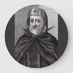 Grande Horloge Ronde St Ephrem le Syrien Enseignant du Repentir Art