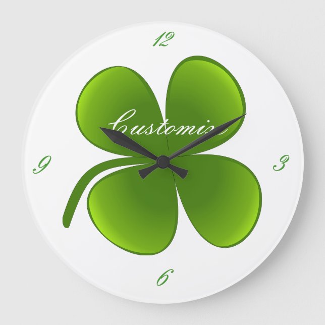 Grande Horloge Ronde St Patrick's Day Shamrocks Thunder_Cove (Recto)