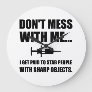 Grande Horloge Ronde Stab Syringe Médicale