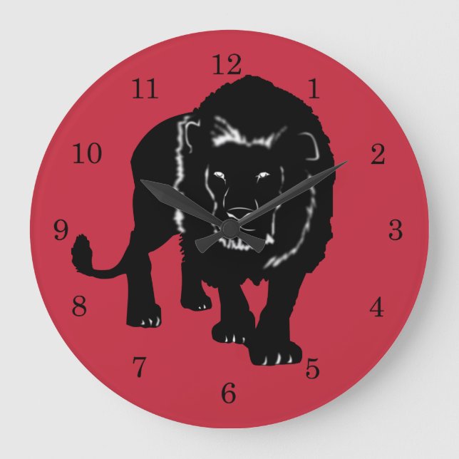 Grande Horloge Ronde Stalking Lion (Recto)