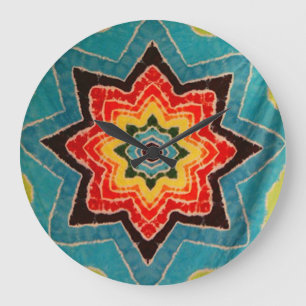 Grande Horloge Ronde Star Tie Dye