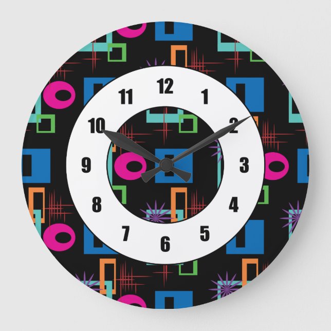 Grande Horloge Ronde Starburst Geometric (Recto)