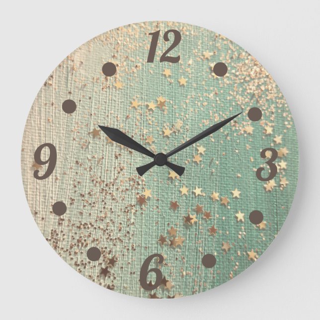Grande Horloge Ronde Stardust or sur Sea Green (Recto)