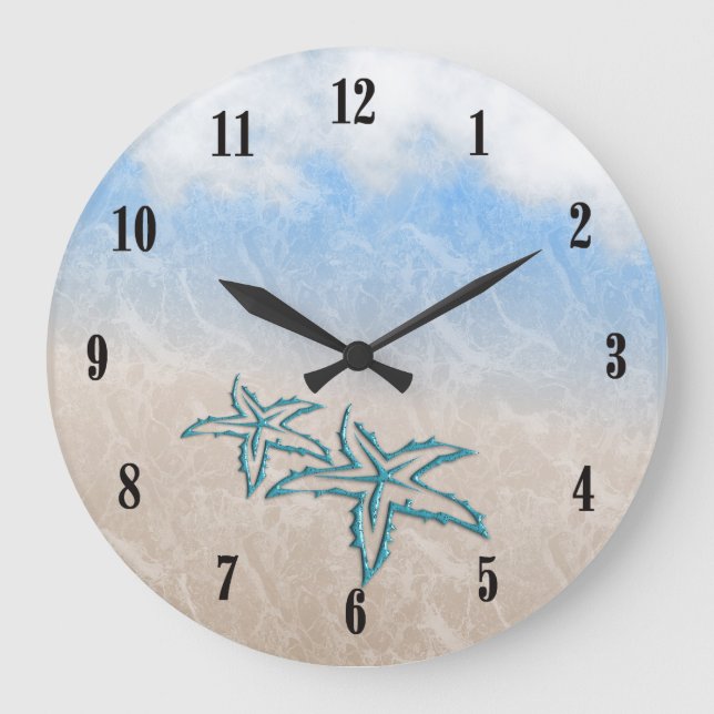 Grande Horloge Ronde Starfish Beach Blue (Recto)