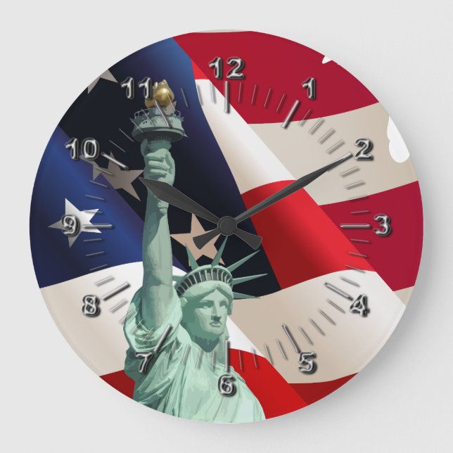 Grande Horloge Ronde Statue de la Liberté (Recto)