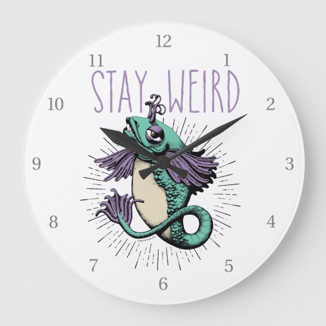 Grande Horloge Ronde Stay Weird Large Clock (Recto)