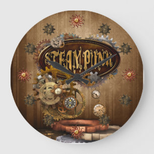 Grande Horloge Ronde Steampunk