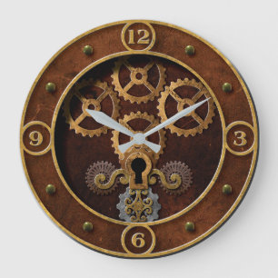 Grande Horloge Ronde Steampunk