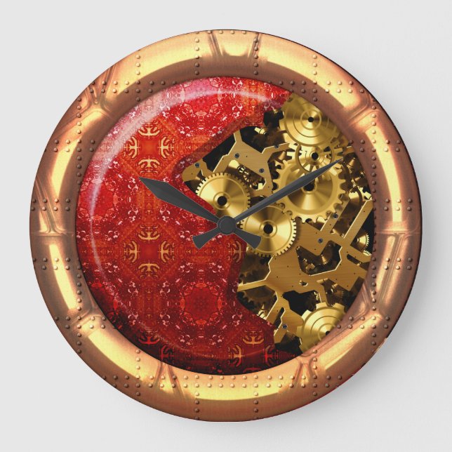Grande Horloge Ronde Steampunk 12A Wall Clock Options (Recto)
