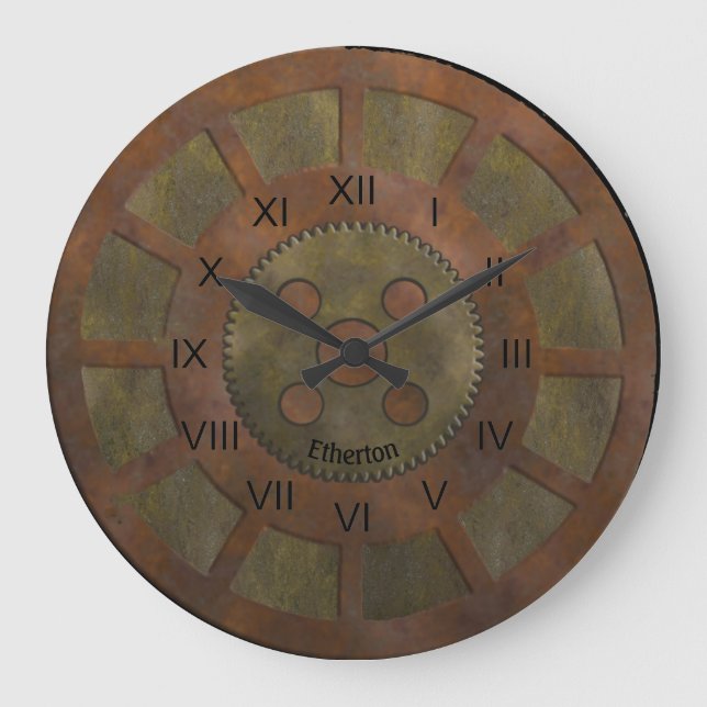 Grande Horloge Ronde Steampunk clock (Recto)