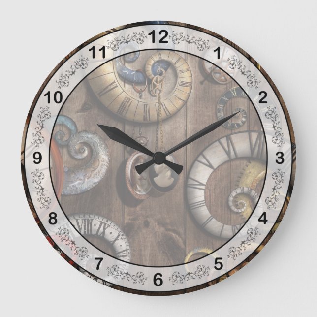 Grande Horloge Ronde Steampunk - Clock - Time machine (Recto)