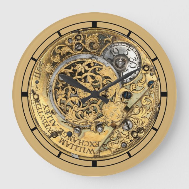 Grande Horloge Ronde Steampunk des années 1700 (Recto)