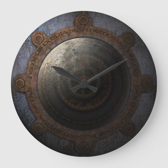 Grande Horloge Ronde Steampunk Moon (Recto)