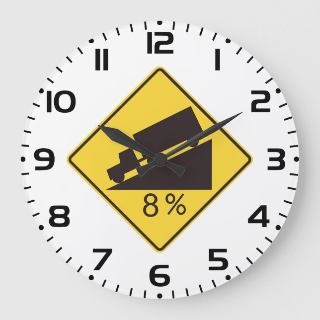 Grande Horloge Ronde Steep Grade Traffic Sign Trucking Hauling Caution (Recto)