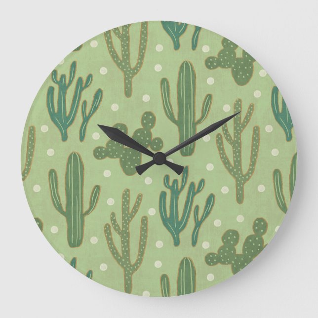 Grande Horloge Ronde Step de Southwest | Cactus Pattern (Recto)