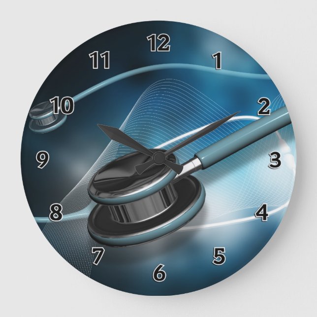 Grande Horloge Ronde Stéthoscopes médicaux (Recto)