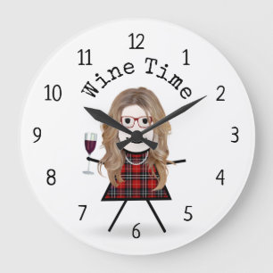 Grande Horloge Ronde Stick Girl