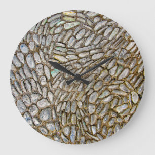 Grande Horloge Ronde Stone Mosaic Clock