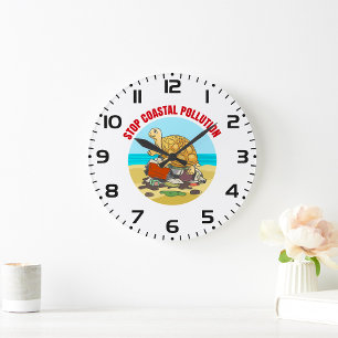Grande Horloge Ronde Stop Coastal Pollution Sea Turtle De l'environneme