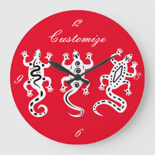 Grande Horloge Ronde Style de sud-ouest de Thunder_Cove de trois