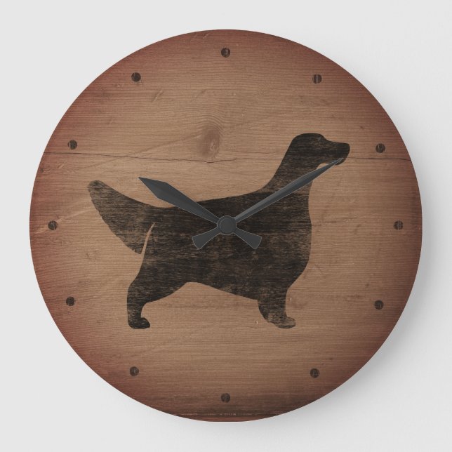 Grande Horloge Ronde Style Rustique Anglais Setter (Recto)