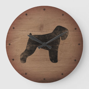 Grande Horloge Ronde Style rustique de Russe de silhouette noire de